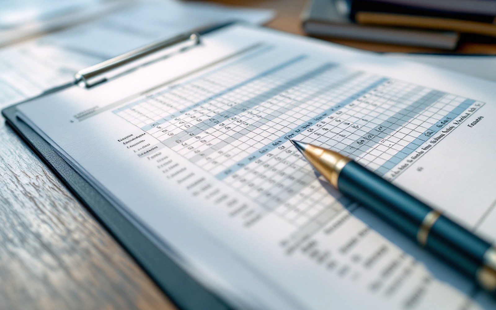 A printed data table with some rows footnoted